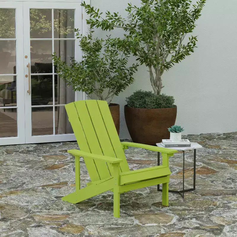 Merrick Lane All-Weather Poly Resin Wood Adirondack Chair