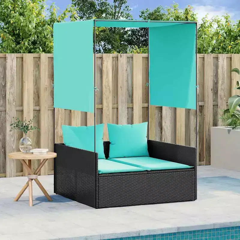 vidaXL Patio Double Sun Lounger