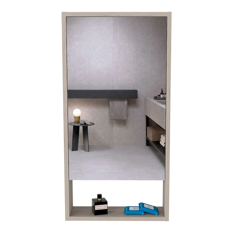 Medicine Cabinet Irvine, One External Shelf, White Finish,High quality and durable