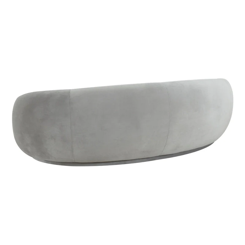 Curved Velvet Upholstered Sofa
