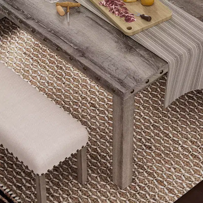 Rustic Upholstered Dining Bench, Dining Table Bench for Bedroom Dining Room Living Room Entryway - Morden Fort