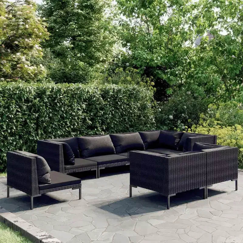 vidaXL Garden Lounge Set Dark Grey