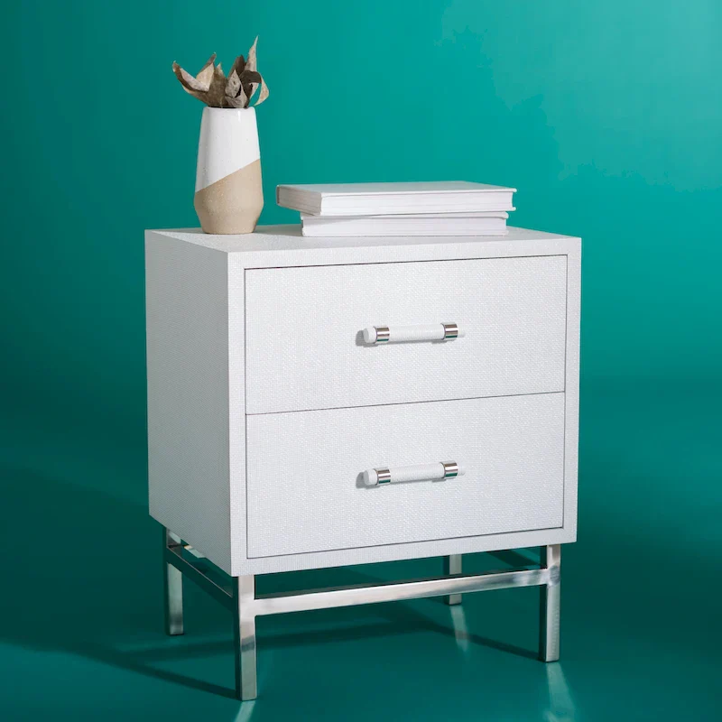 Viviyana 2-Drawer Nightstand – Modern Bedside Table with Storage for Bedroom