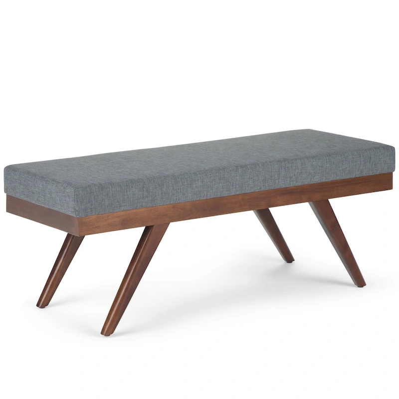 WYNDENHALL Nadine 48 inch Wide Mid Century Modern Rectangle Ottoman Bench