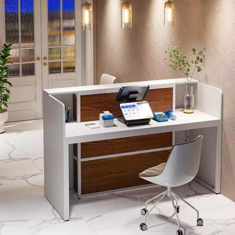 Lantine 63 Inches LED Lights Reception Desk