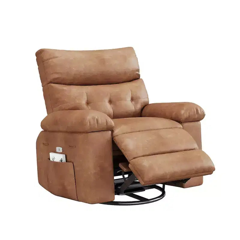 37.4 PU Leather Power Lift Recliner Chair, Adjustable Recliner, 1.5X Sponge Filling, Seat Width, Cup Holders, Ergonomic Single Sofa