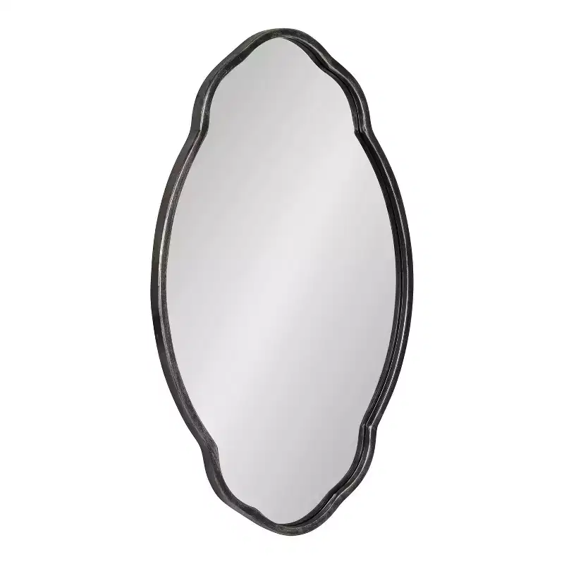 18 x 30 Magritte Scalloped Oval Decorative Wall Mirror - Kate & Laurel All Things Decor
