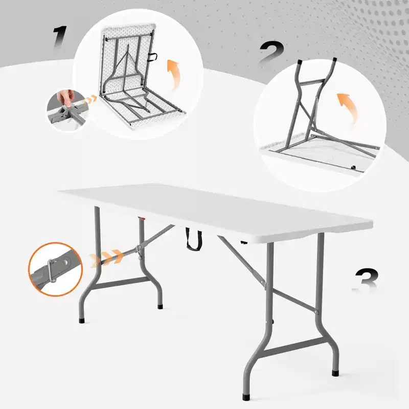 6 FT. Patio Plastic Portable Folding Table