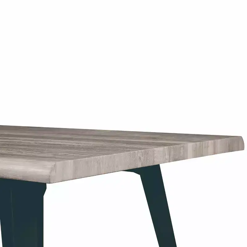 LeisureMod Ravenna 7-pc Dining Set, 63 Rectangular Table and 6 Ervilla Chairs