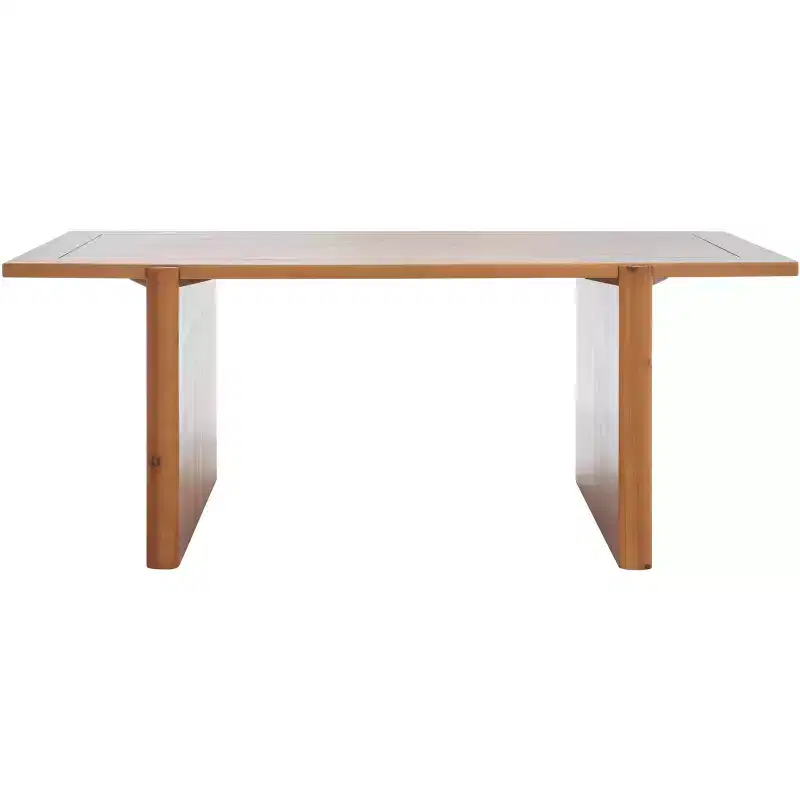 Rustic Brown Rectangle Coffee Table, Sawhorse-Inspired Frame, Fir Wood Top, 47