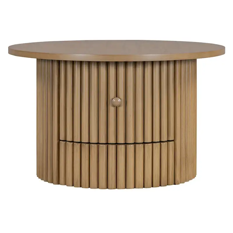 30.5 MDF Coffee Table with Drawer & Slat Base