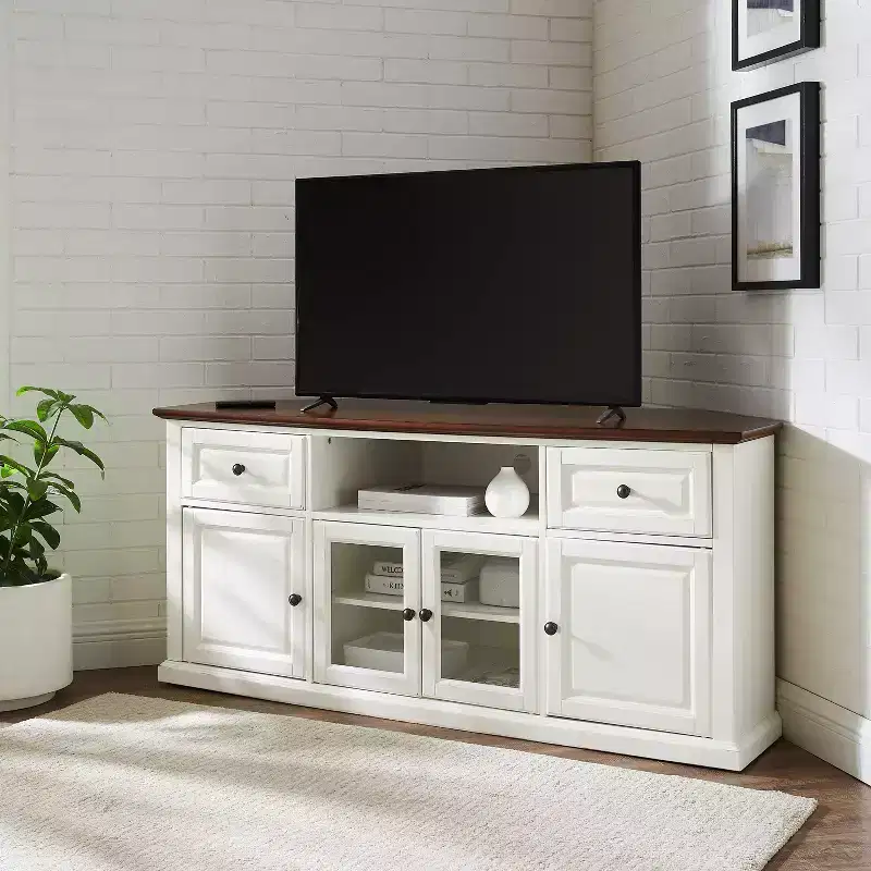 Corner TV Stand for TVs up to 65