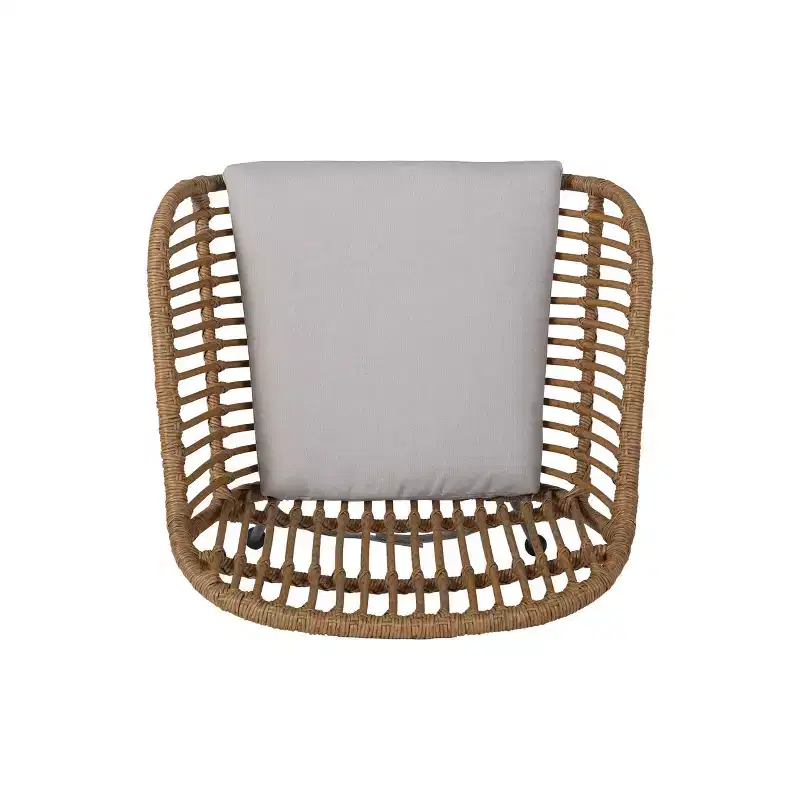 Lehrman 3pc Faux Wicker Chat Set: Steel Frame, Weather-Resistant, Christopher Knight Home