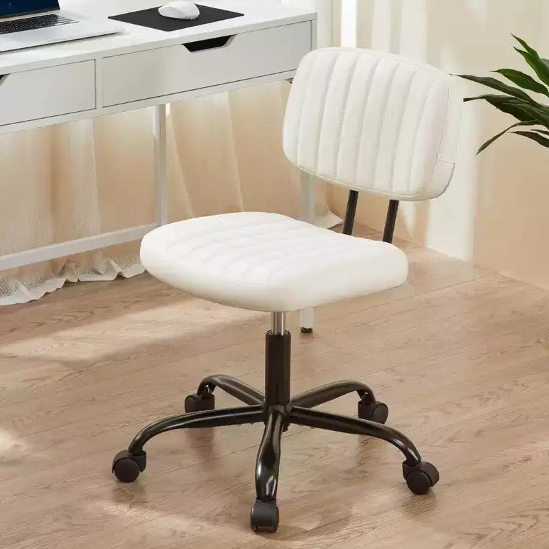 Rolling Swivel Task Chair: Adjustable Height, No Arms, 360 Rotation