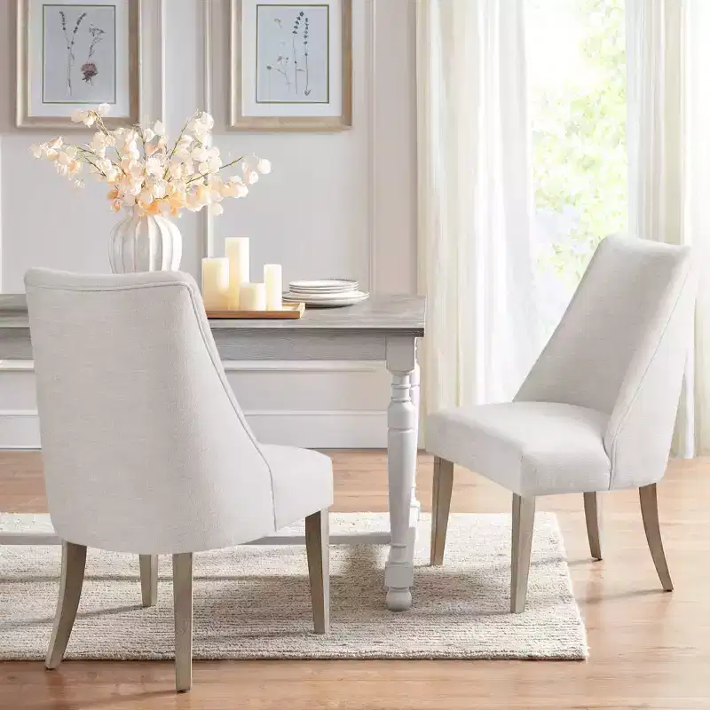 Set of 2 Winfield Dining Chairs Ivory - Martha Stewart