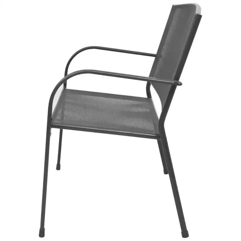 vidaXL Garden Bench Anthracite E-coated powder-coated steel Medium