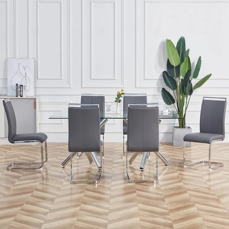 Modern Dining Chairs PU Faux Leather set of 4