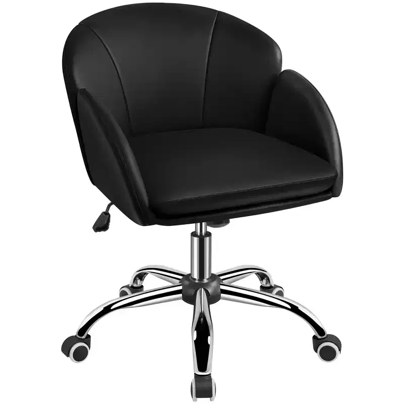 Modern Swivel Rolling Desk Chair with Armrests for Home Office