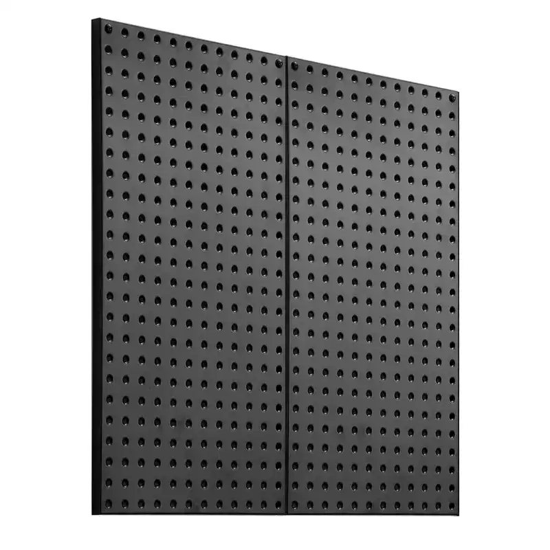 Metal Pegboard Panels, 24 x 12, Heavy Duty Steel Peg Board Wall Organizer, Black