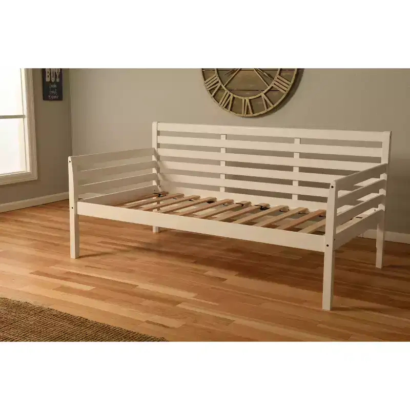 Twin Daybed White Aqua Solid Hardwood Converts to Two Twin Beds