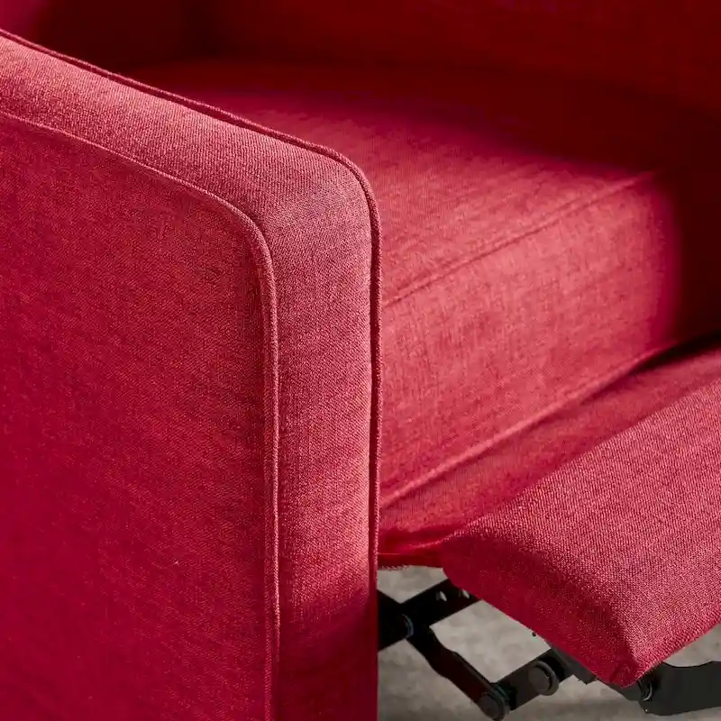 Mervynn Mid-Century Modern Button Tufted Fabric Recliner by Christopher Knight Home