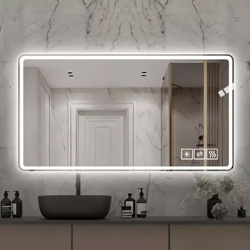 LED Bathroom Mirror with Dimmable Lighting, Wall Mounted