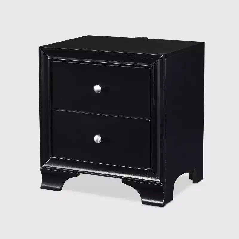 Edmond 2 Drawer Nightstand with USB - Click Decor