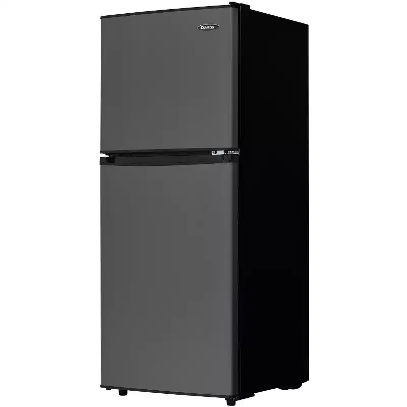 Danby 4.7 cu. ft. 2-door Compact Fridge in Black Stainless Steel Look DCR047A1BBSL