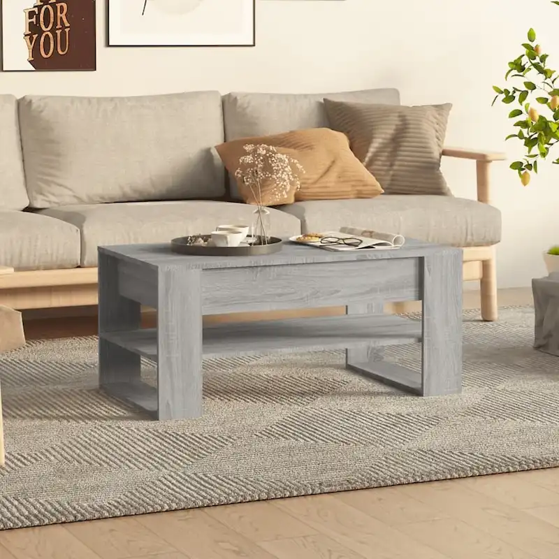 Multicolor Engineered Wood Coffee Table – Modern Living Room Table 40.2x21.7x17.7