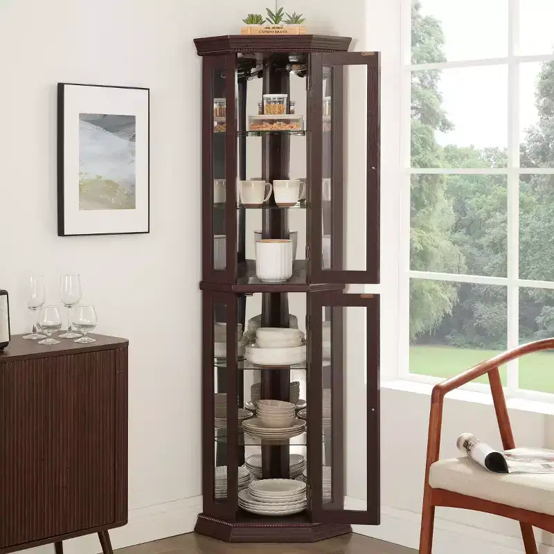 MAYEERTY Living Room Plant Cabinet MDF 3 Open Shelves Drainage Holes