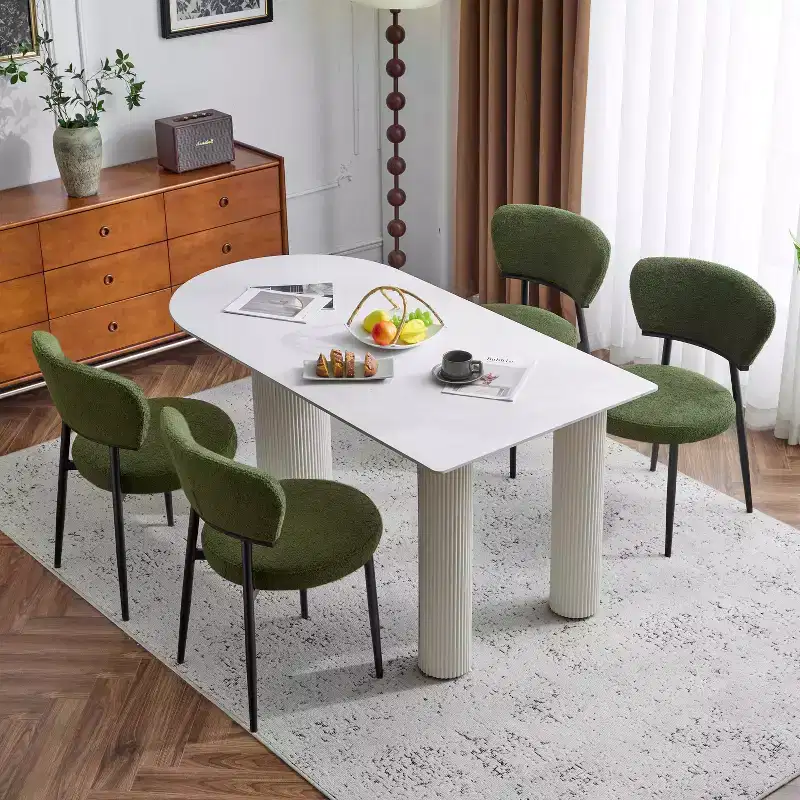Christopher Knight Home Atrass Upholstered Dining Chair with Metal Legs (Set of 4)
