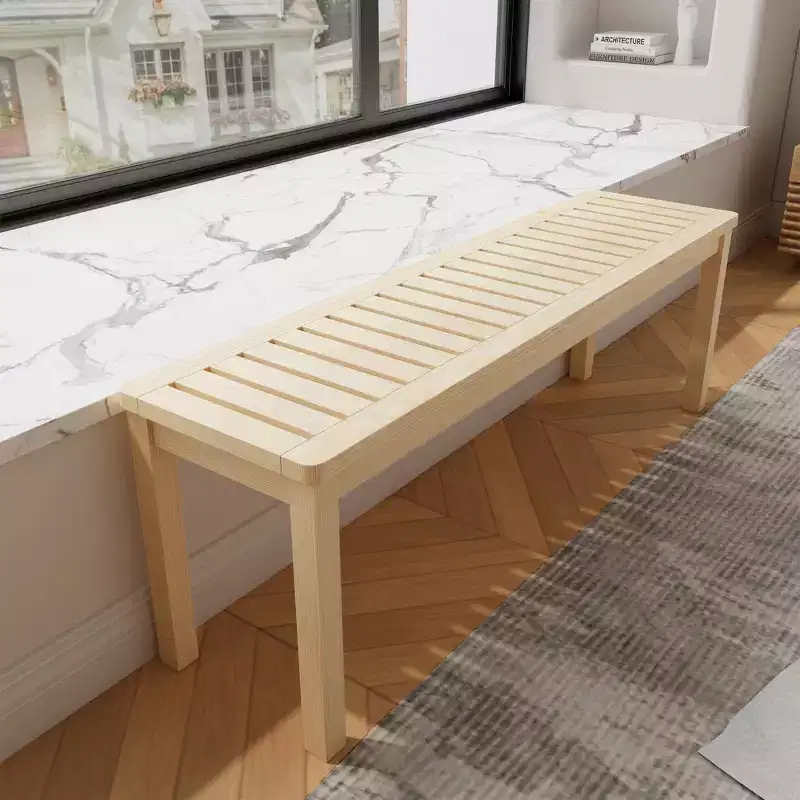 52 Solid Wood Shoe Bench for Entryway, Bedroom, or Hallway C Modern Design Storage Bench for Foyer, Closet, Front Door, Living Room