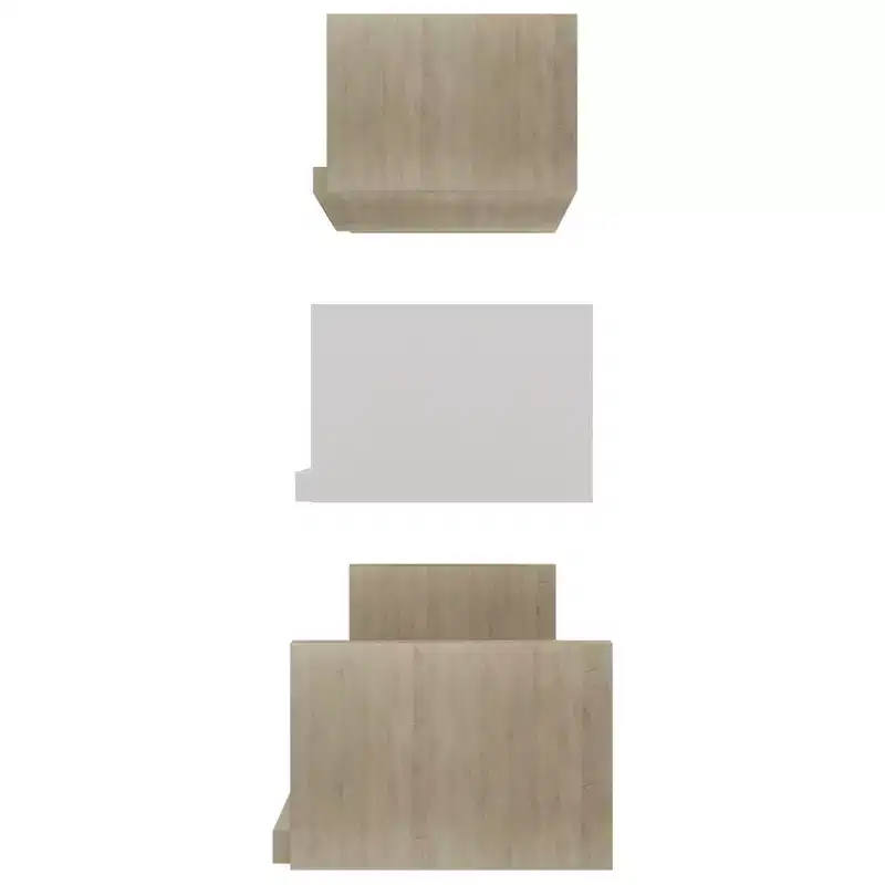 Shelf Black Engineered wood Large Wall-mounted