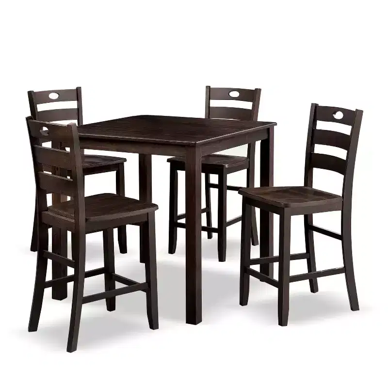 HOMES: Inside + Out 5pc Danca Transitional Square Counter Height Dining Set