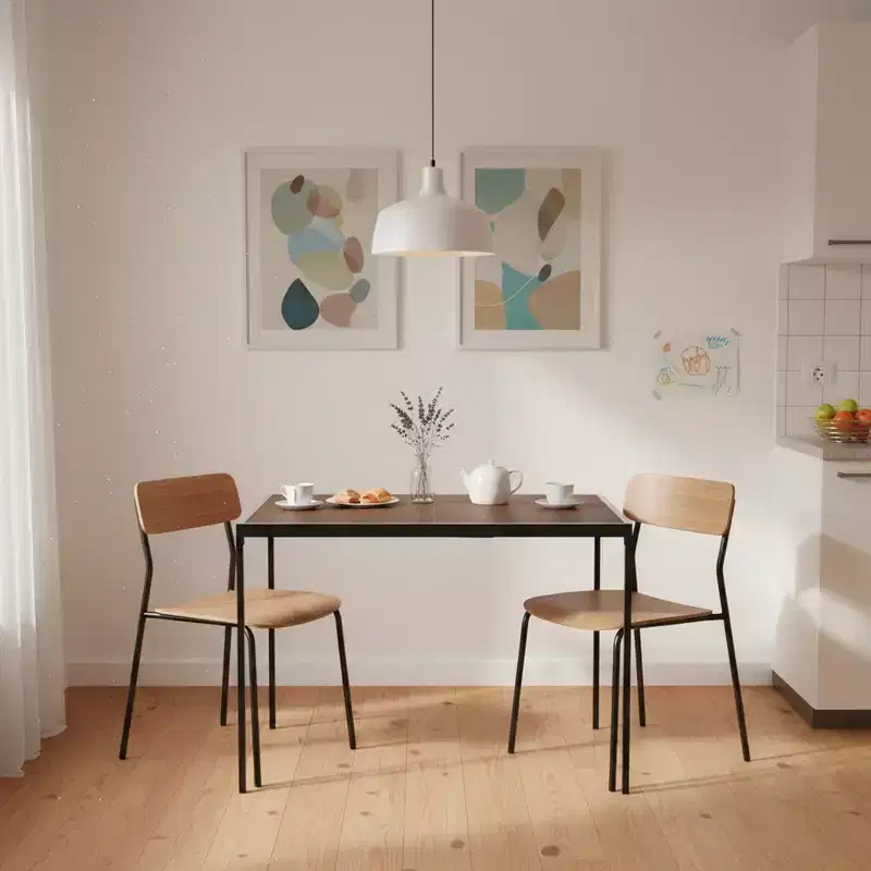 Compact Dining Table for 2, Small Kitchen or Apartment Dining
