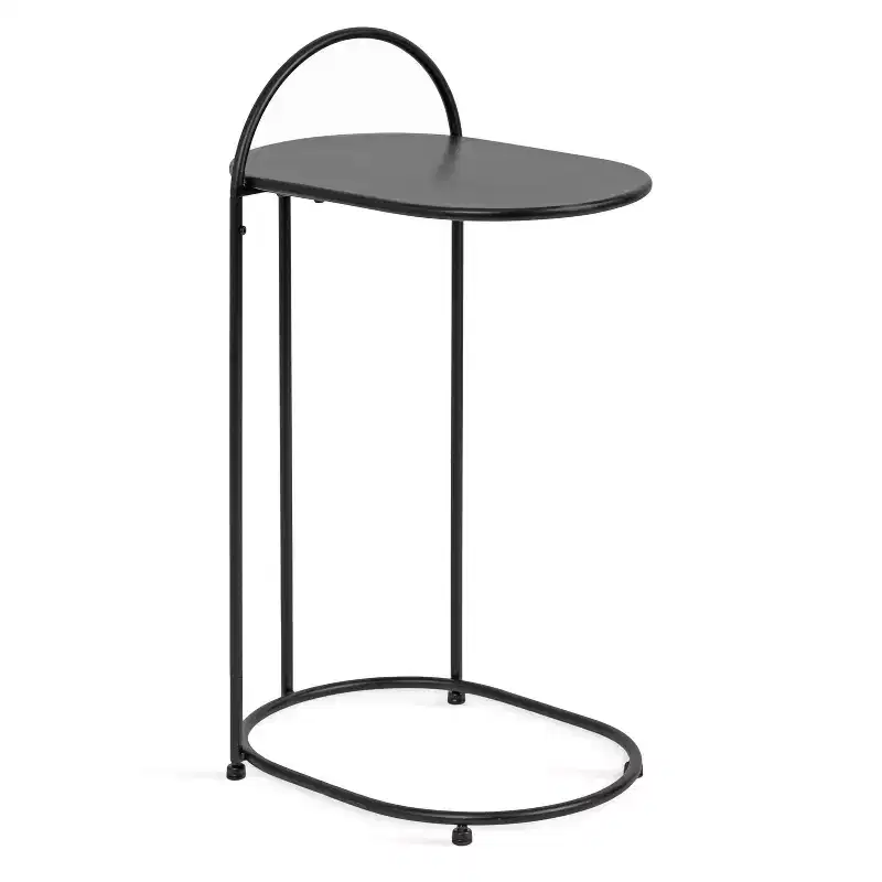 Caplan Capsule Wood C-Table - Black, 20x13.75x32.75 Inch