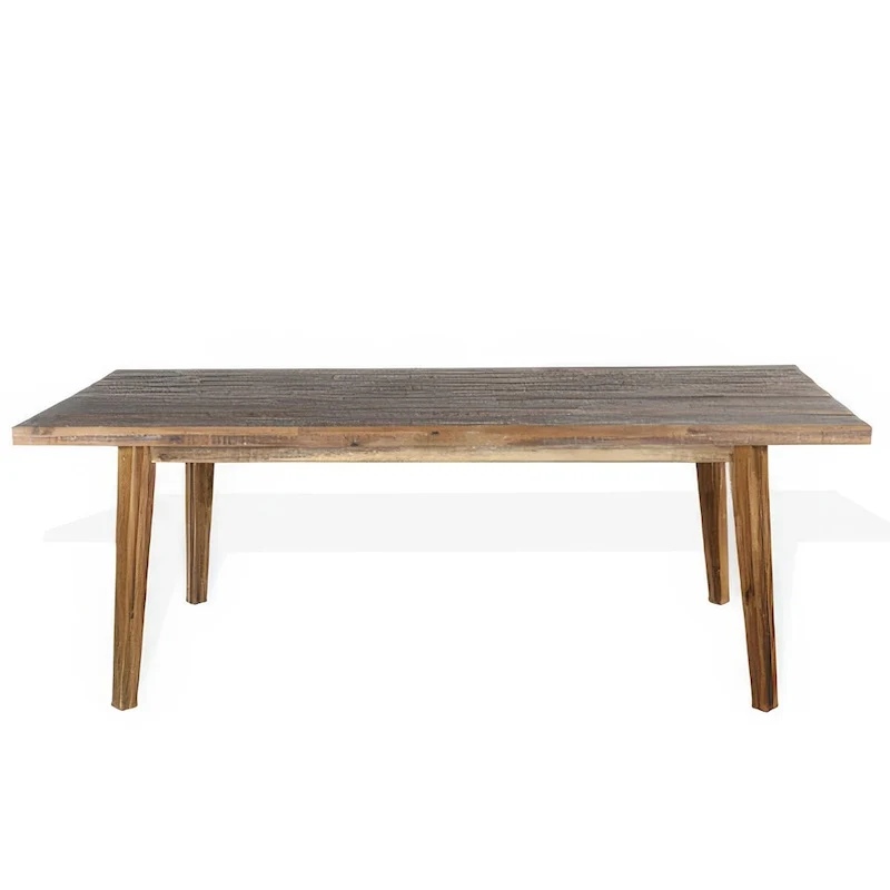 Acacia Wood Rectangular Dining Table, Light Brown, 86 Inch