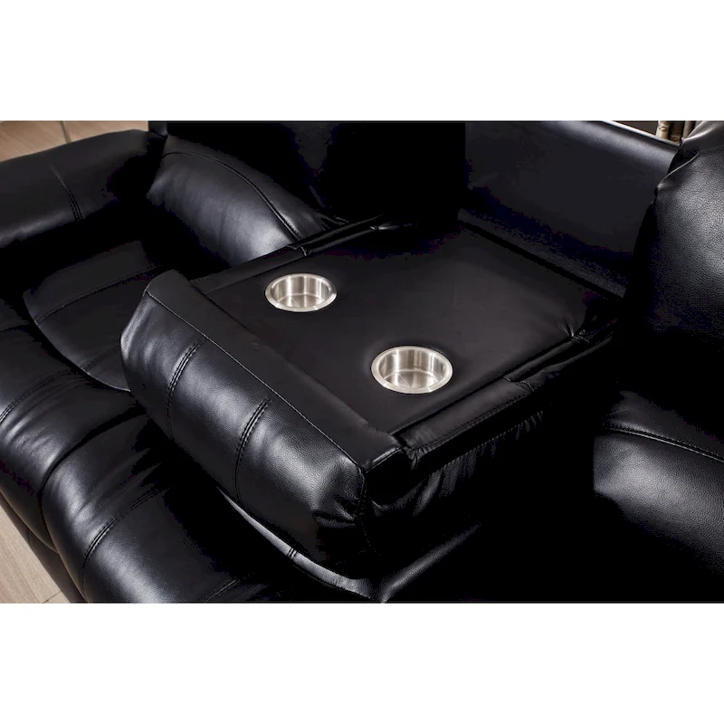 Betsy Furniture 2 Piece Bonded Leather Power Reclining Living Room Set, Sofa and Loveseat