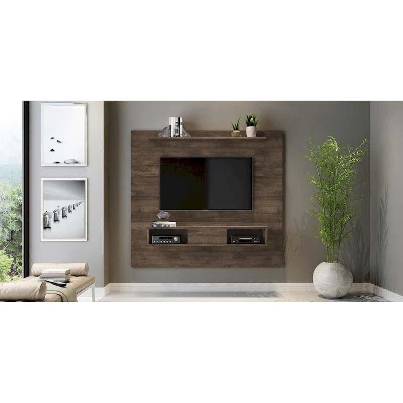2-Shelf Engineered Wood TV Stand for Flat Screens up to 70 Inches