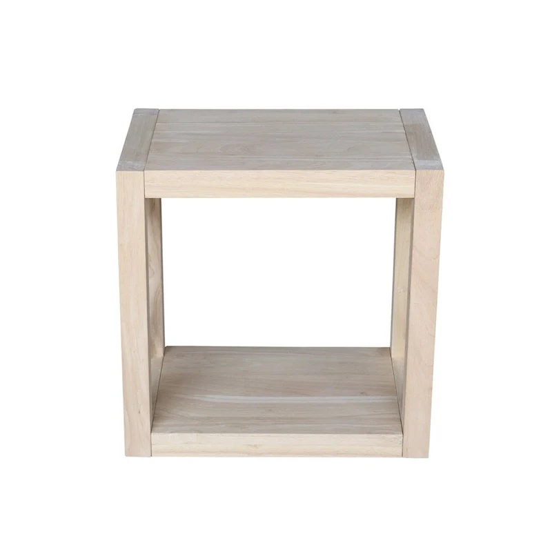 Solid Wood Unfinished Narrow End Table