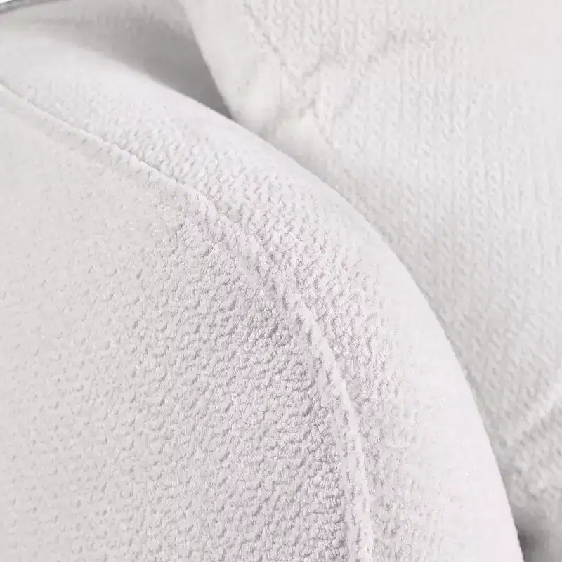 Probe Hues 89 inch Round Sofa, 3 Seater Modern Style Upholstered Couch With 2 Pillows