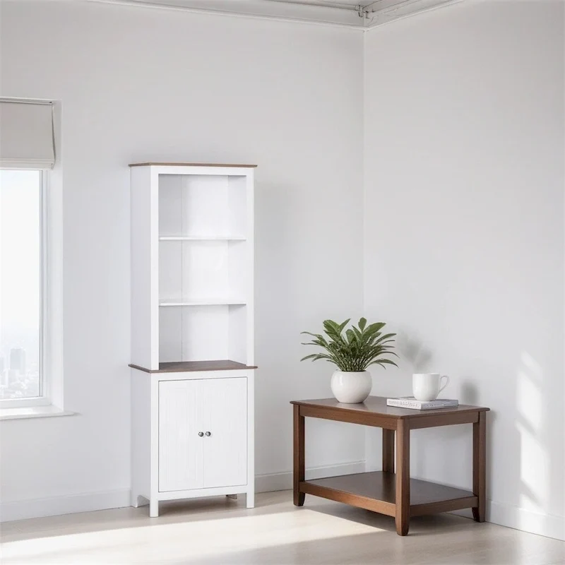 Freestanding Storage Cabinet - Bathroom Linen Tower & Buffet Cabinet