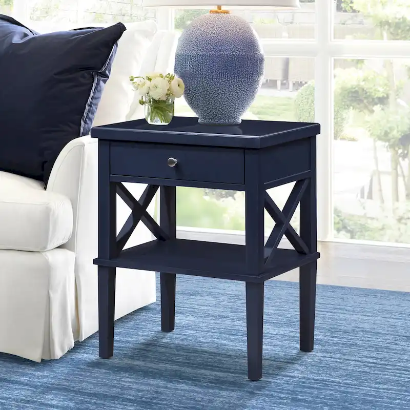Copper Grove Castle Creek Wooden Nightstand with Lower Shelf