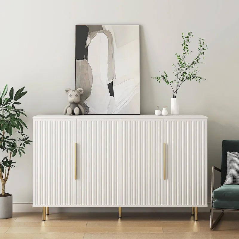 Modern Buffet Cabinet with Storage and Adjustable Shelves