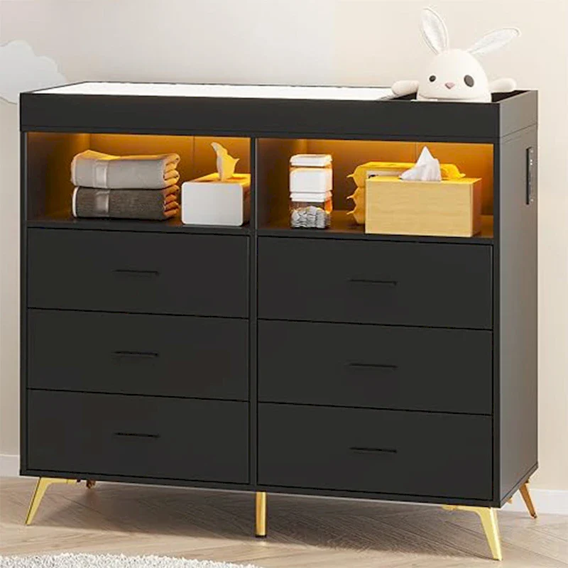 MDF 6-Drawer Dresser with Changing Table Top 43.3