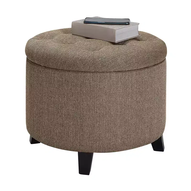 Round Storage Ottoman