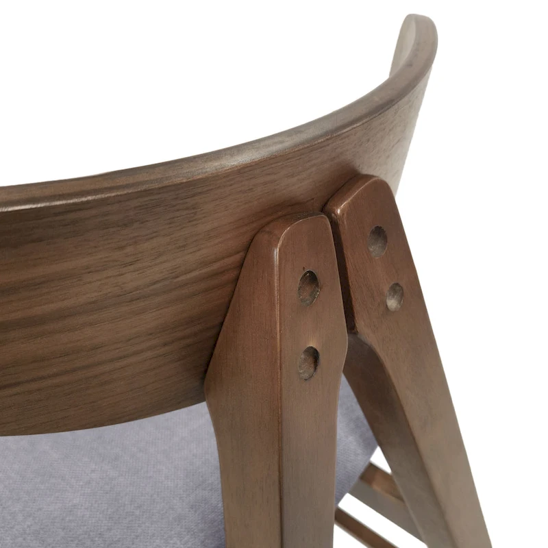 Stocker Fabric and Rubberwood Dining Chairs (Set of 2) by Christopher Knight Home