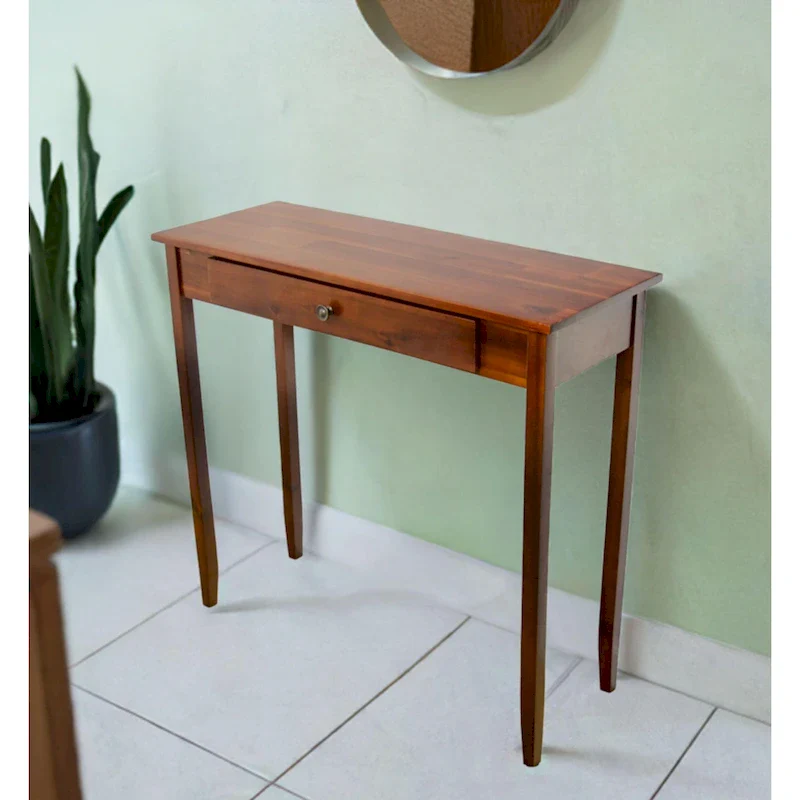 Porch & Den Holly Hill Solid Acacia 1-drawer Console Table
