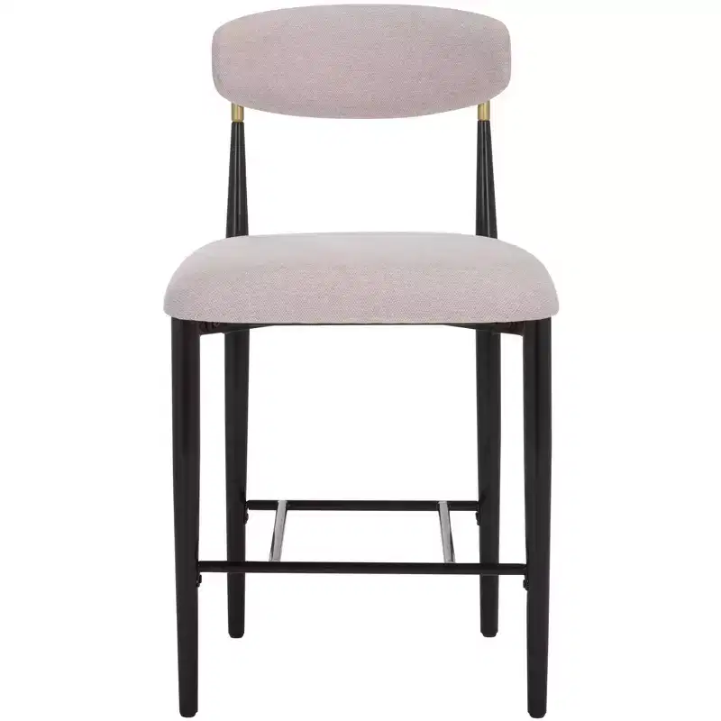 Covelle Counter Stool (Set of 2) - BST6402A - Black Gold/Dove Grey - Safavieh
