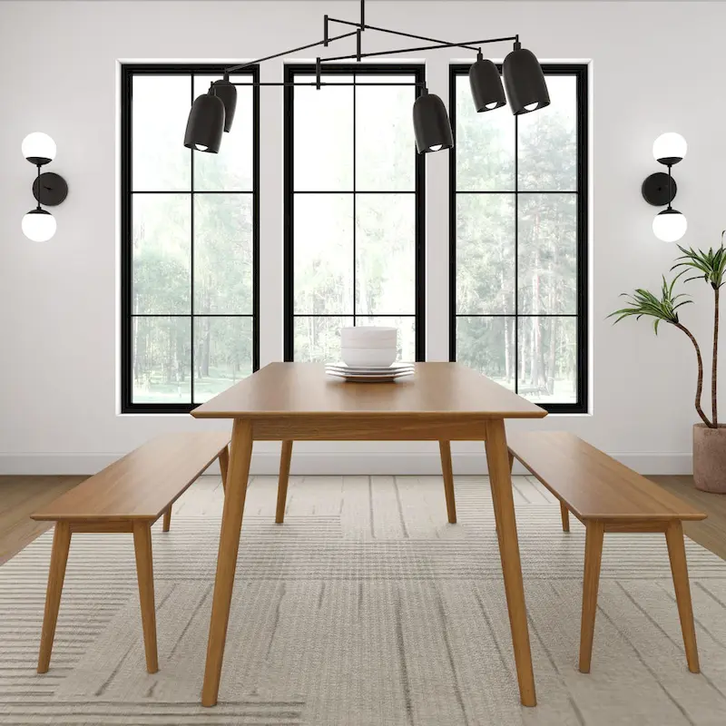 Plank and Beam Mid-Century Modern Dining Bench - 59